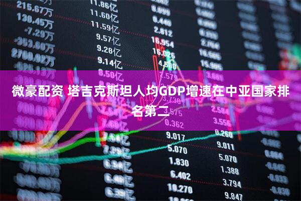 微豪配资 塔吉克斯坦人均GDP增速在中亚国家排名第二